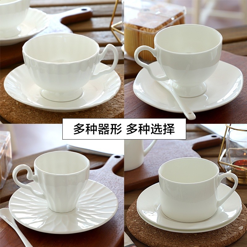 純白骨瓷咖啡杯碟套裝下午茶茶具-細節圖3