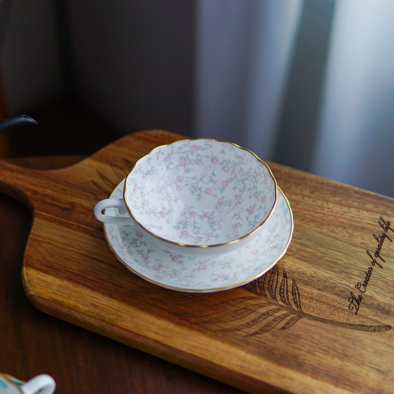 咖啡杯套裝英式下午茶杯子紅茶茶具陶瓷杯家用水杯北歐風碟子禮盒-細節圖4