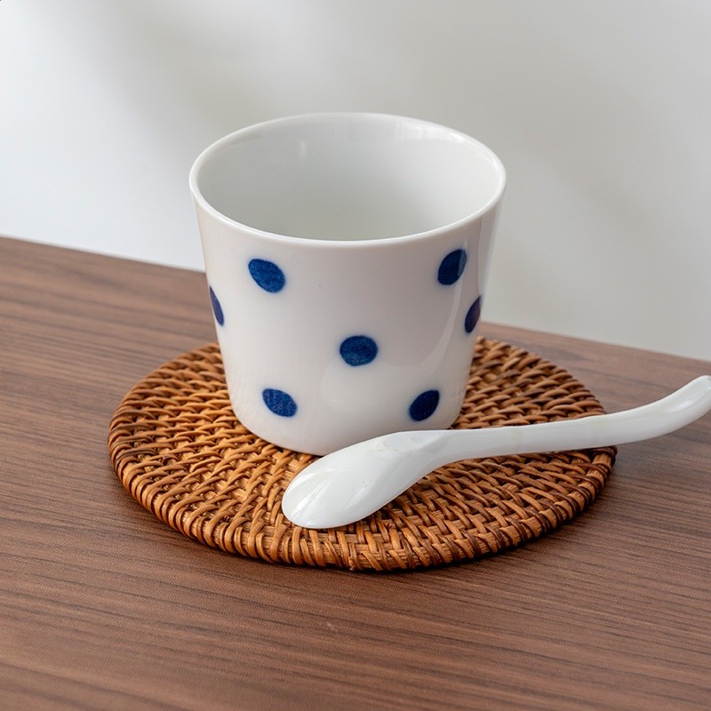 美濃燒日式青花小水杯家用喝水喝茶陶瓷杯子主人杯精緻下午茶茶具-細節圖2