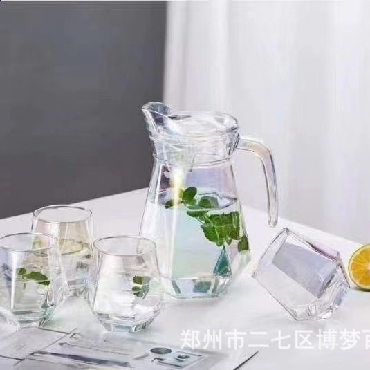 樂唯詩鑽石水具五件套茶具五件套耐高溫冷水壺家用禮品水具套裝-細節圖4