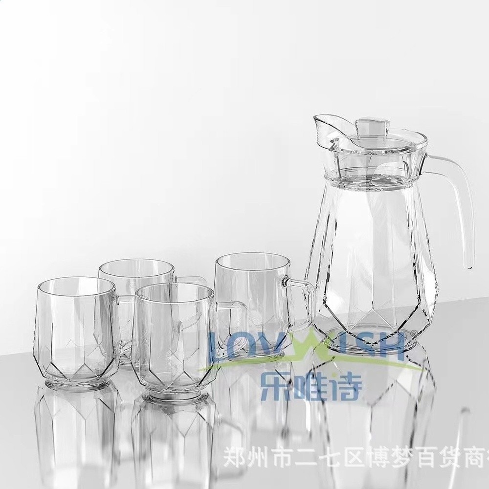 樂唯詩鑽石水具五件套茶具五件套耐高溫冷水壺家用禮品水具套裝-細節圖5