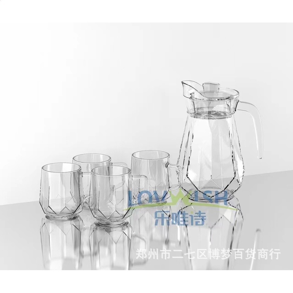 樂唯詩鑽石水具五件套茶具五件套耐高溫冷水壺家用禮品水具套裝-規格圖5