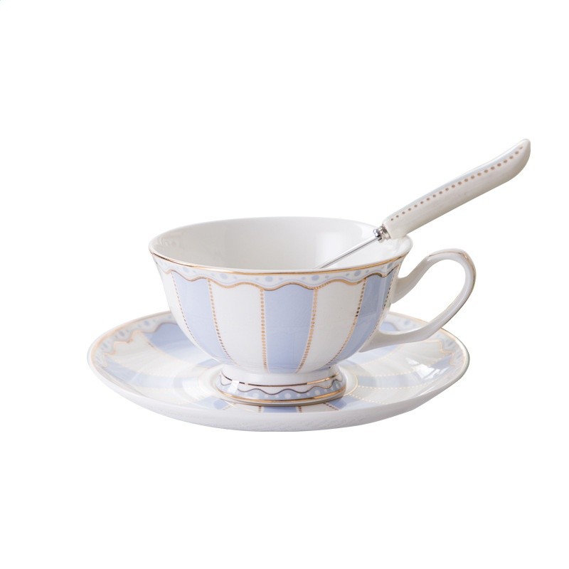 歐式金邊陶瓷咖啡杯碟套裝 紅茶杯碟骨瓷下午茶花茶具咖啡杯具-細節圖5