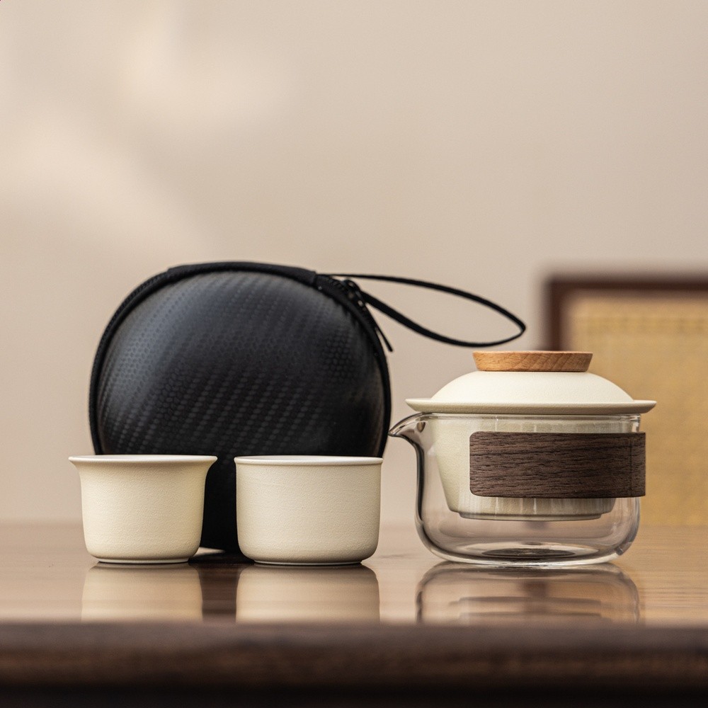 快客杯玻璃旅行茶具套裝個人用泡茶壺行動式戶外隨身茶具商務禮品-規格圖5