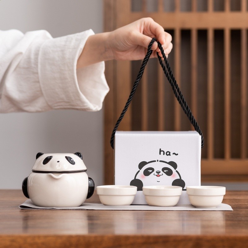 中國特色禮物送外國友人四川成都特產文創熊貓茶具禮盒商務伴手禮-規格圖5