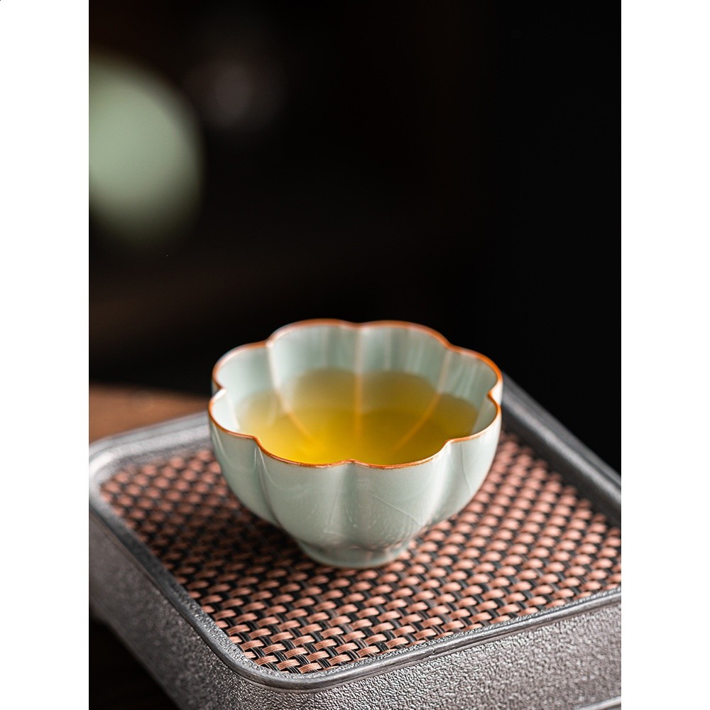 汝窯主人杯茶杯開片可養天青汝瓷單杯女個人茶碗茶盞陶瓷茶具杯子-細節圖2