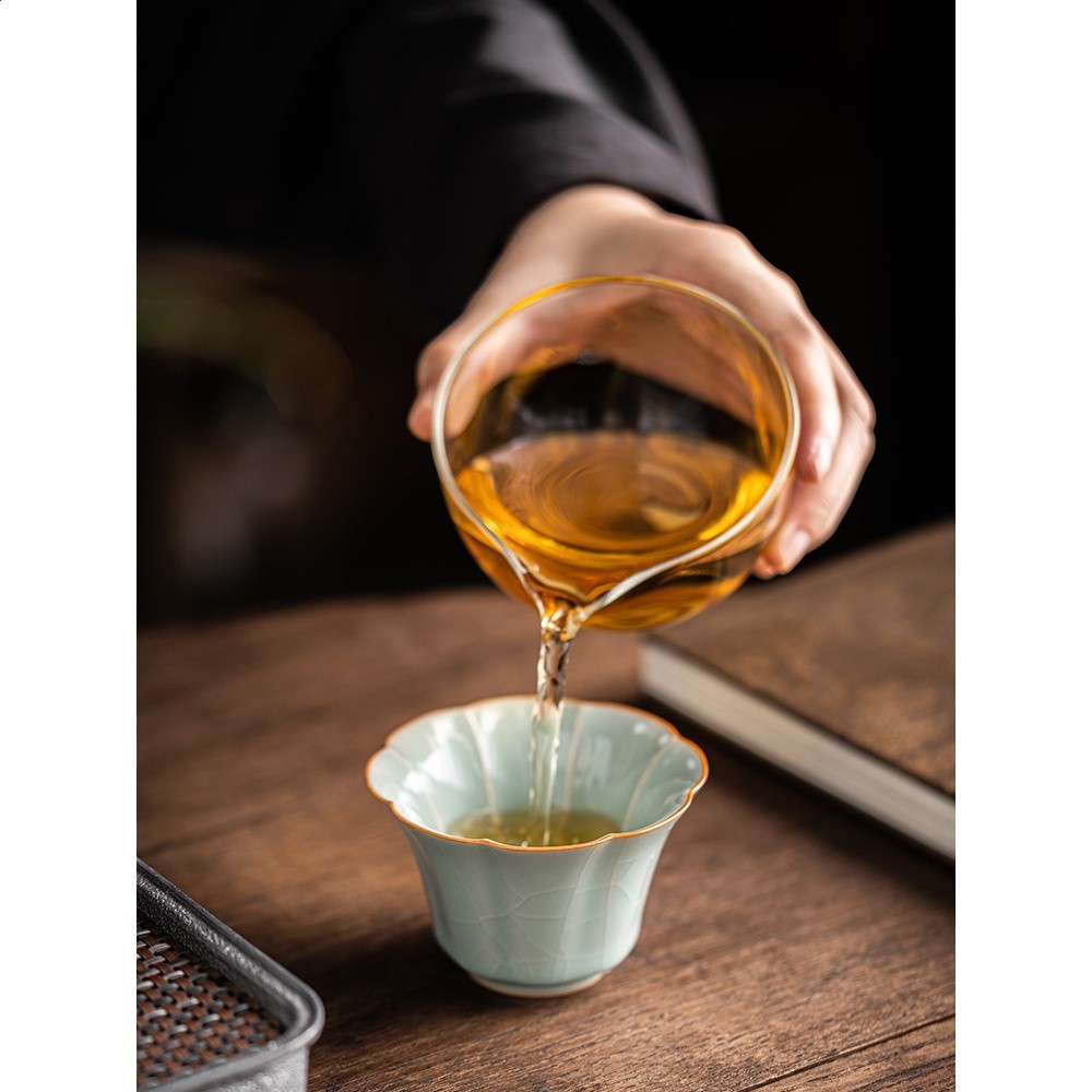 汝窯主人杯茶杯開片可養天青汝瓷單杯女個人茶碗茶盞陶瓷茶具杯子-細節圖3