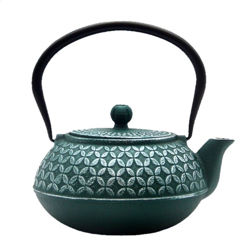 1000ml 四葉草外貿款鑄鐵茶壺 燒水煮茶亮光搪瓷內壁塗層茶壺茶具-細節圖5