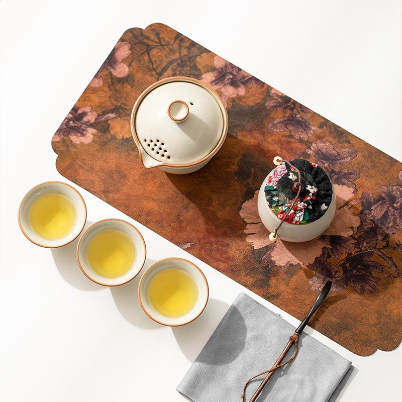 汝窯旅行茶具戶外行動式茶壺小套組露營辦公室功夫茶具手抓壺禮盒-細節圖3