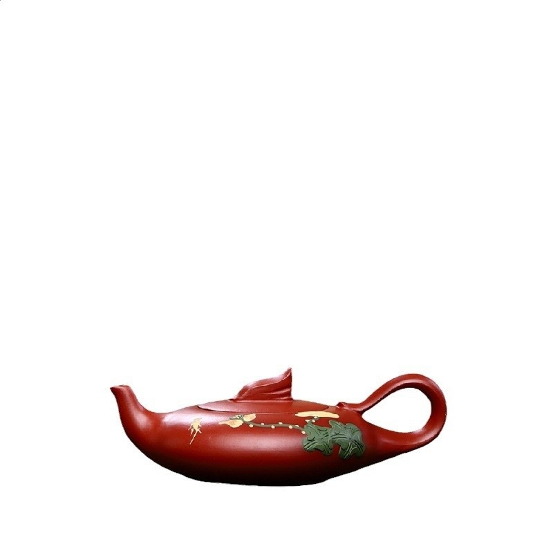 宜興手工紫砂壺大紅袍一帆風順茶壺家用茶具禮品貨源一件批發-細節圖5