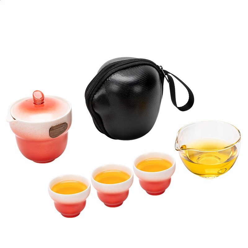 原創旅行車載茶具套裝快客杯玻璃便攜戶外泡茶壺功夫茶具禮品批發-細節圖5