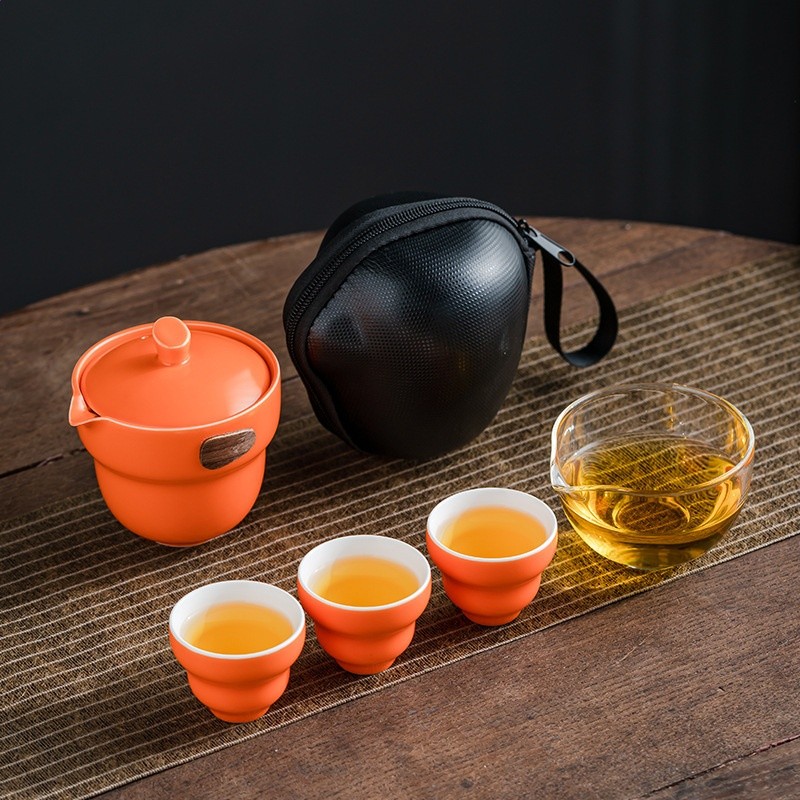 原創旅行車載茶具套裝快客杯玻璃便攜戶外泡茶壺功夫茶具禮品批發-規格圖5