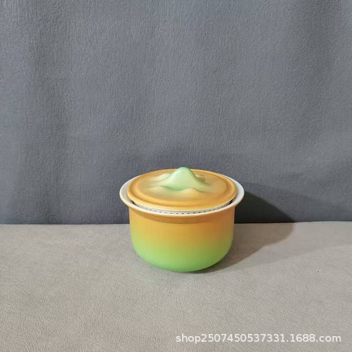 粗陶旅行茶具一壺3杯漸變色戶外車載便捷式收納包陶瓷簡約快客杯-細節圖4
