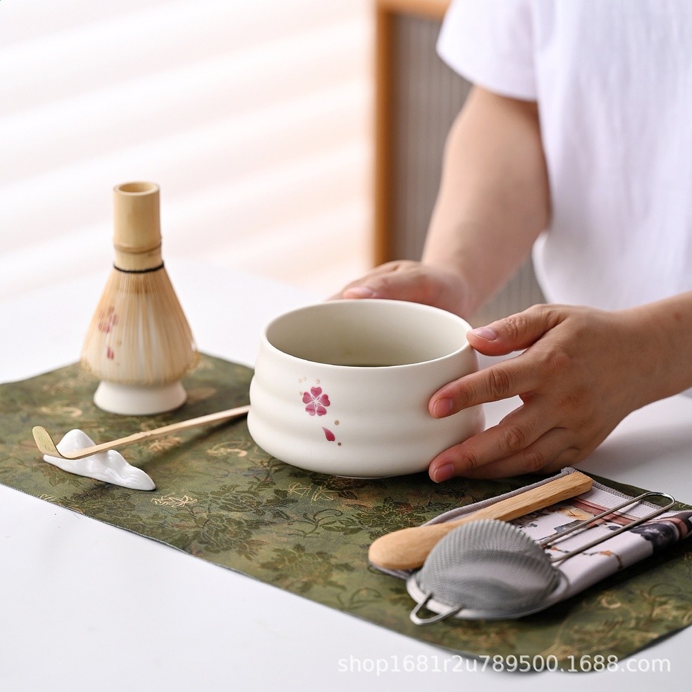 新款陶瓷抹茶碗打抹茶套裝茶筅竹子抹茶刷百本立茶道禮盒境外茶具-細節圖4