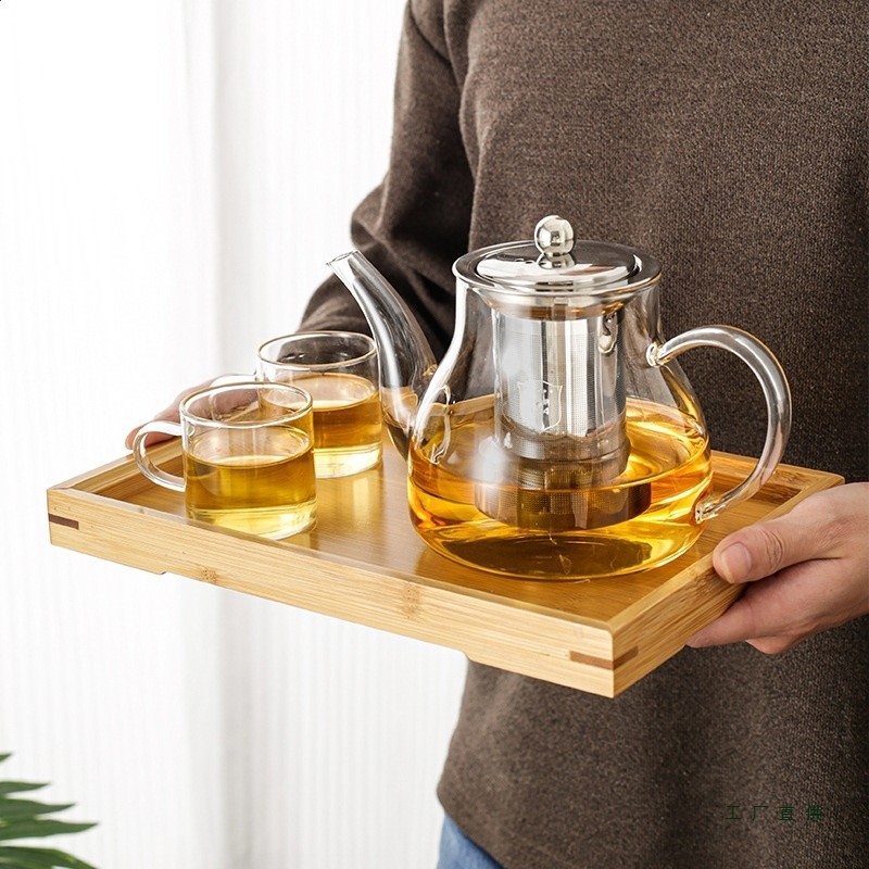 茶壺套裝茶具耐熱玻璃泡茶壺家用加厚單壺功夫茶杯花茶壺玻璃壺-細節圖3