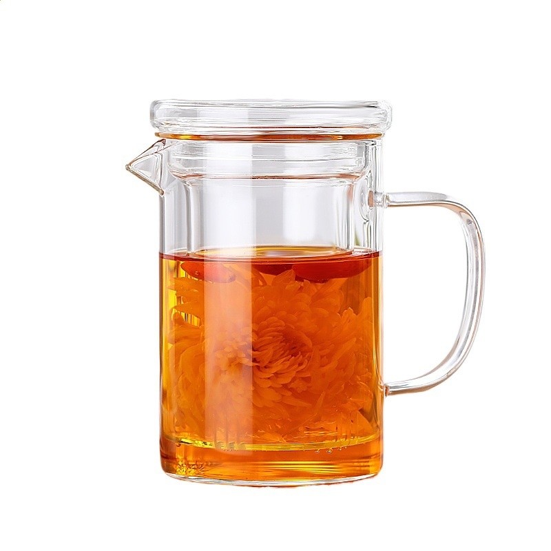 玻璃茶具套裝帶把泡茶飄逸杯茶分水離高硼矽鴨嘴公道杯中式工廠發-細節圖5