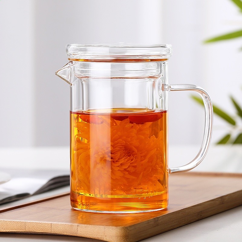玻璃茶具套裝帶把泡茶飄逸杯茶分水離高硼矽鴨嘴公道杯中式工廠發-規格圖5