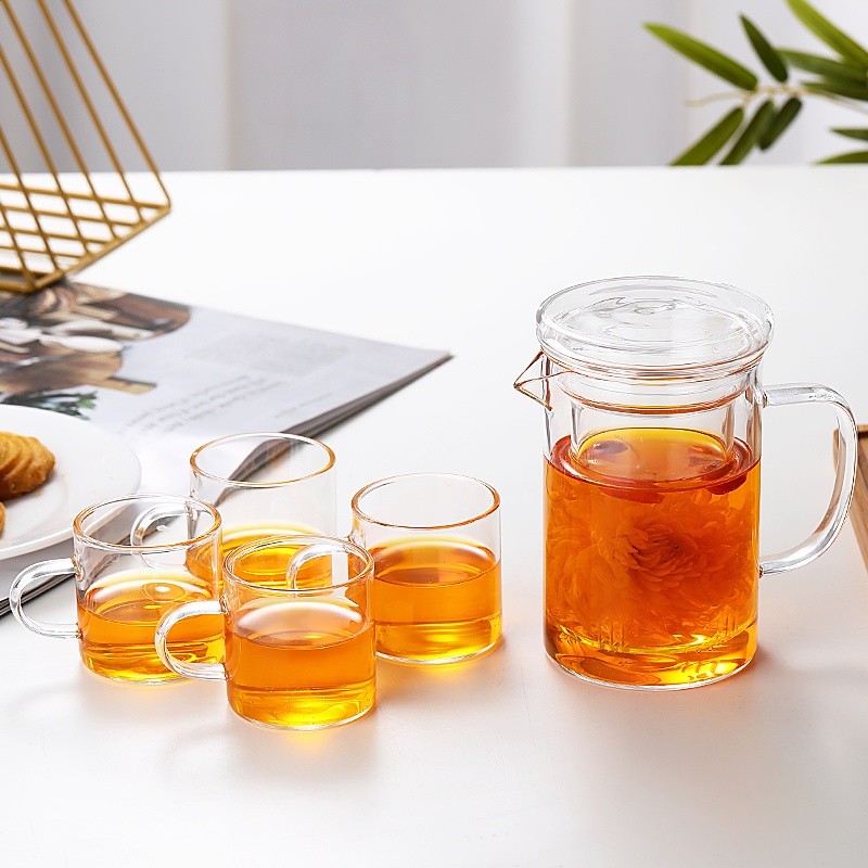 玻璃茶具套裝帶把泡茶飄逸杯茶分水離高硼矽鴨嘴公道杯中式工廠發-規格圖5
