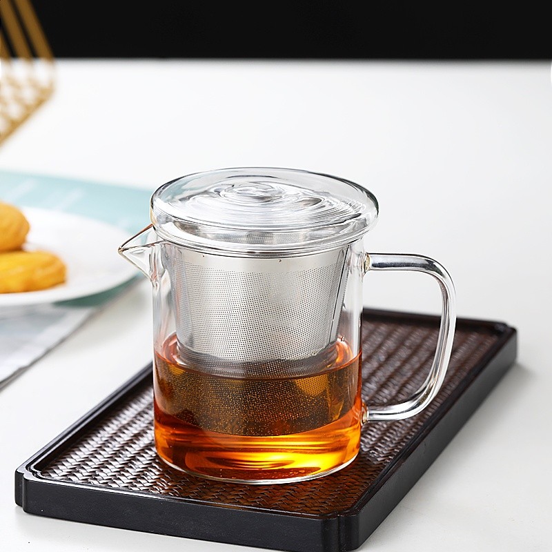 玻璃茶具套裝帶把泡茶飄逸杯茶分水離高硼矽鴨嘴公道杯中式工廠發-規格圖5