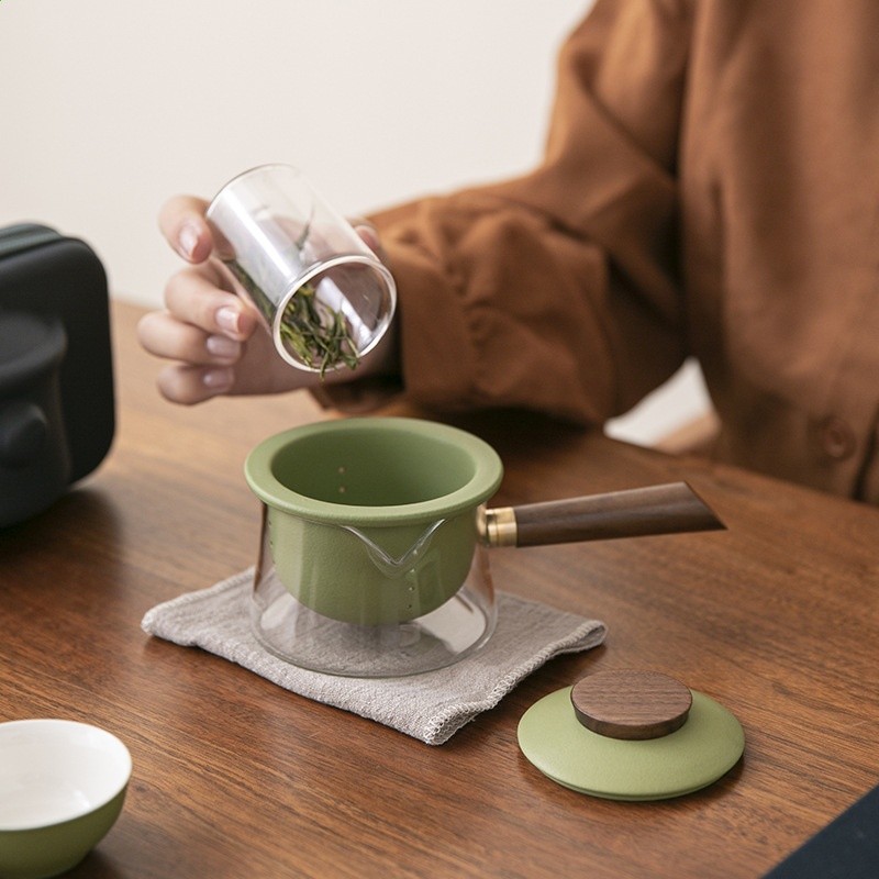 快客杯旅行茶具一壺三杯便捷式包功夫茶具戶外露營隨身泡茶器批發-細節圖3