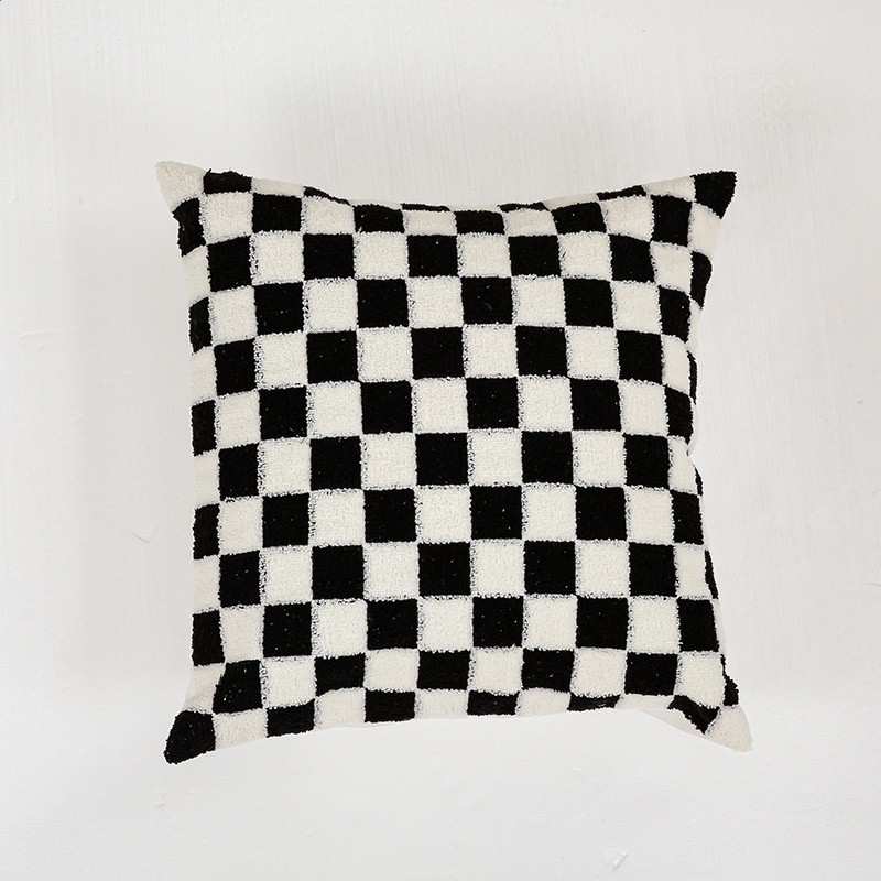 現代簡約風毛巾繡刺繡抱枕套45x45cm客廳沙發靠墊床頭靠枕靠墊背-規格圖5