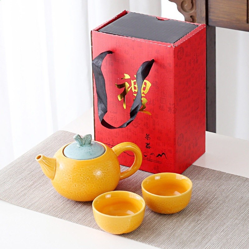 柿柿如意茶具套裝柿子茶壺茶杯柿柿禮盒伴手禮年會公司會議禮品小-規格圖5