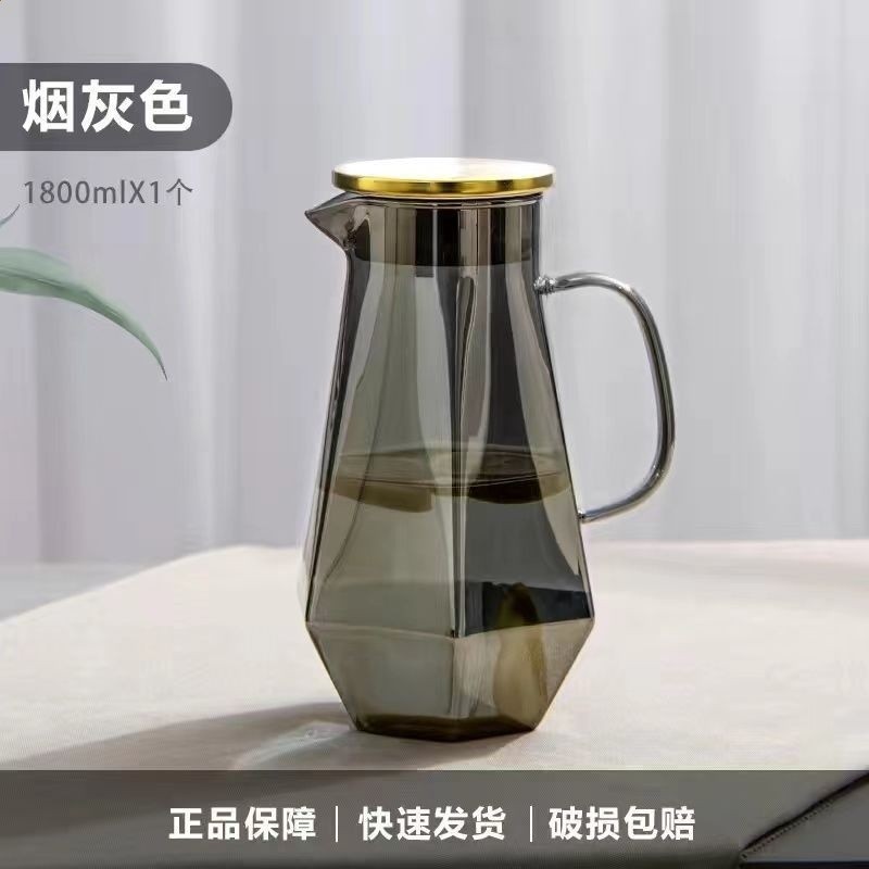 琦煌鑽石水具套裝輕奢家用客廳待客玻璃水壺喝水杯子耐熱茶杯茶具-規格圖5