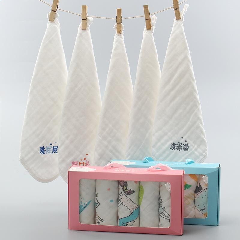 6層棉紗方巾30*30嬰兒小毛巾口水巾紗布洗臉巾卡通幼兒園手帕-規格圖5