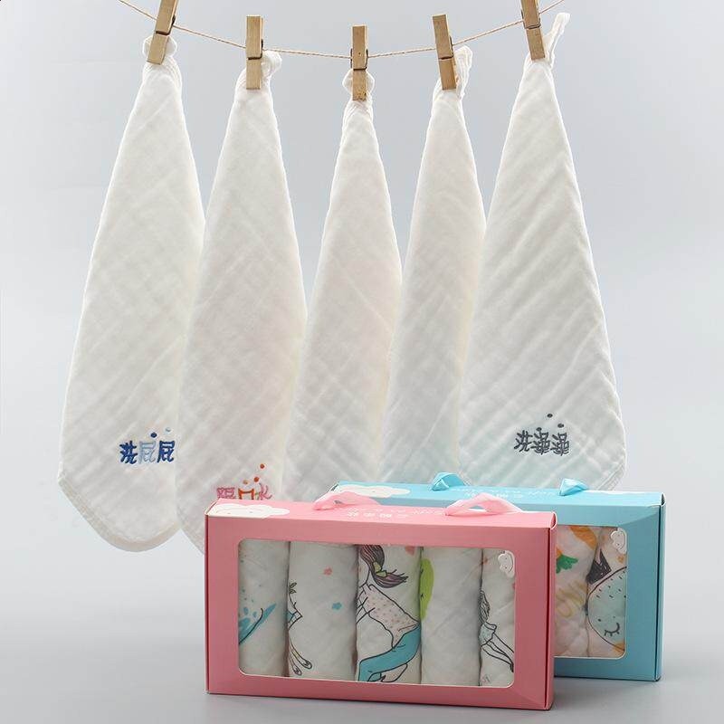 6層棉紗方巾30*30嬰兒小毛巾口水巾紗布洗臉巾卡通幼兒園手帕-規格圖5