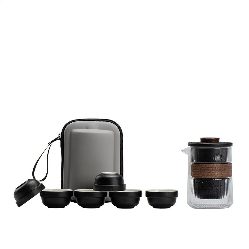 功夫旅行茶具行動式套裝泡茶戶外旅遊露營喝茶裝備小套茶杯快客杯-細節圖5