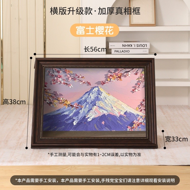 新款橫版油畫貓窩貓抓板耐磨真相框立式一體貓屋可替換油畫批發-規格圖5