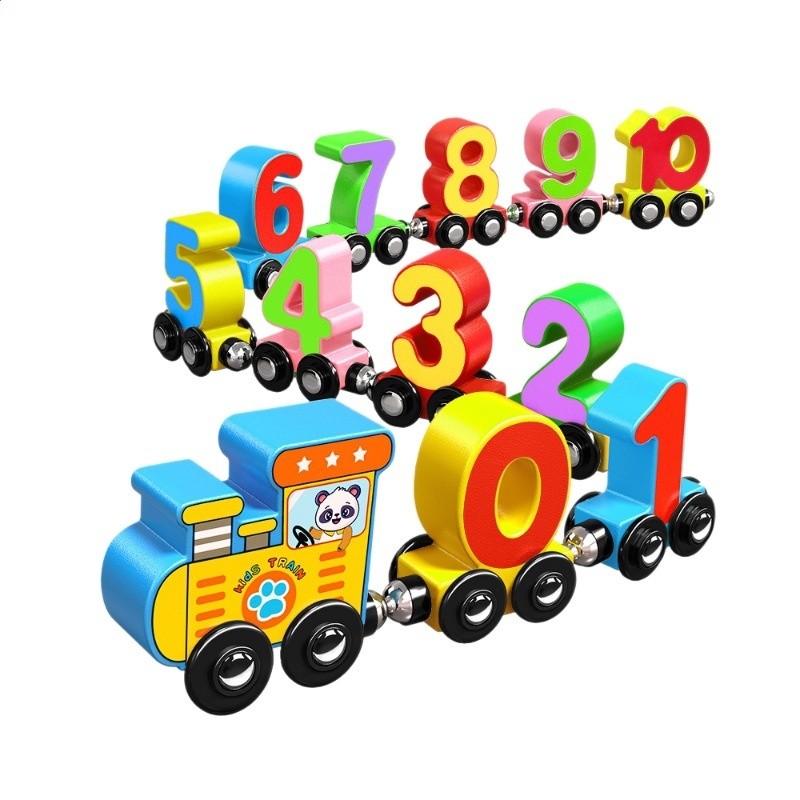磁性數字小火車玩具兒童拼裝磁力積木女孩1到3歲6男孩早教啟蒙-細節圖5