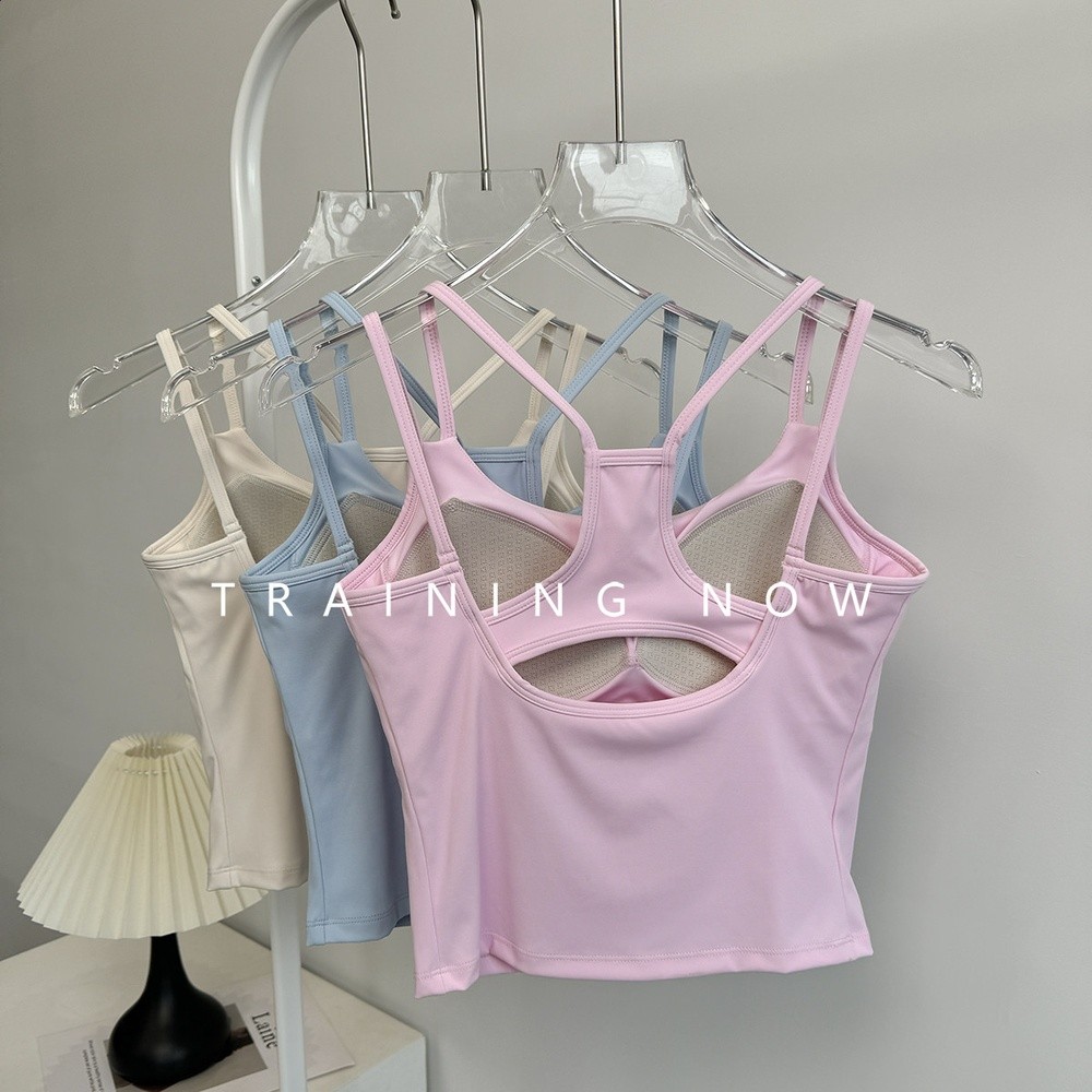 運動內衣女夏季防震美背瑜伽服背心一體式普拉提專業訓練健身文胸-規格圖5