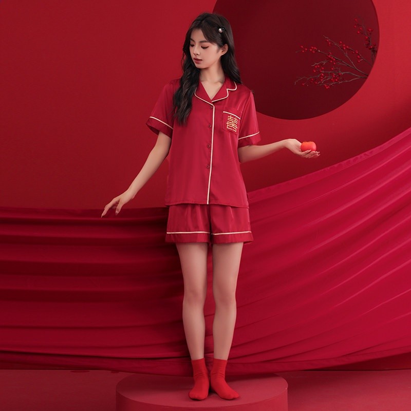 楹紅歲暖-女款短袖短褲
