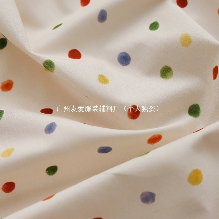 FL 手工DIY純棉波點印花布料襯衫連衣裙家居服防蚊褲童裝服裝面料-細節圖2