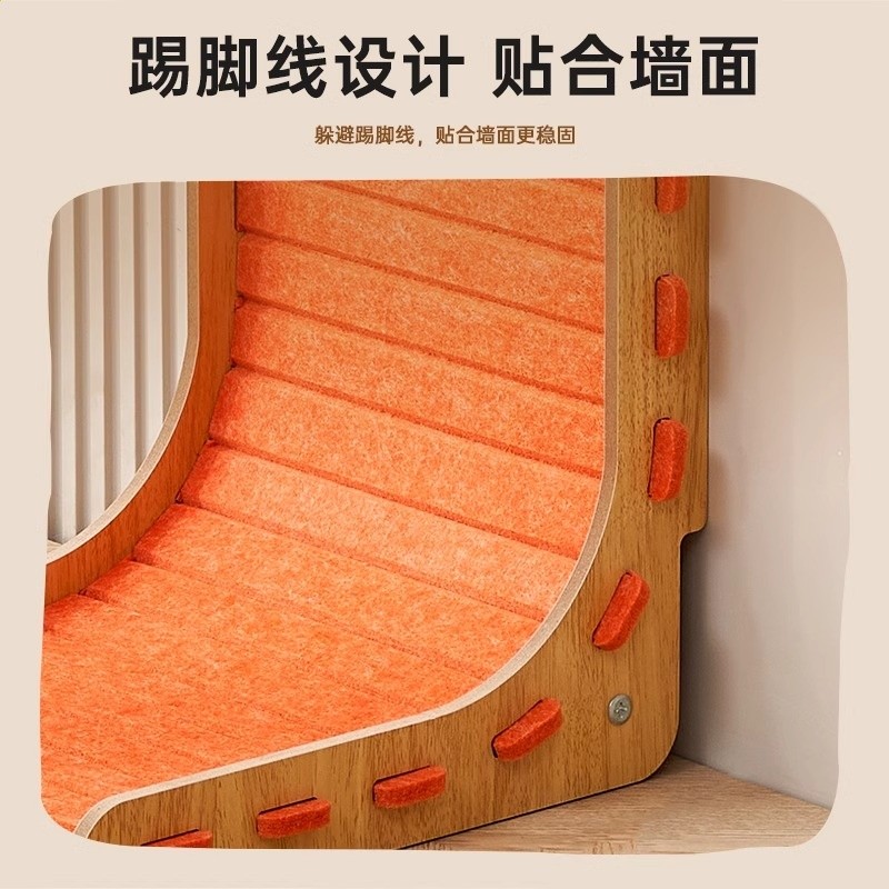 L型貓抓板貓咪用品大全耐磨不掉屑立式可替換毛氈貓窩一體貓爪板-細節圖4