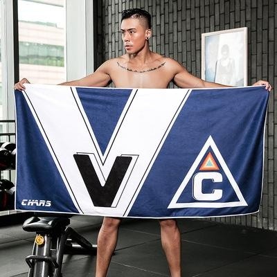 健身房大尺寸速乾運動浴巾游泳館吸水大毛巾印花沙灘巾四季通用-規格圖5
