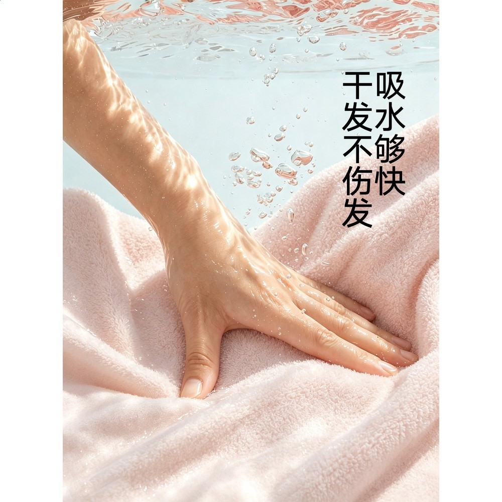 松山棉店松團兒刺繡乾髮帽升級加厚吸水毛巾擦頭髮毛巾乾髮巾浴帽-細節圖2