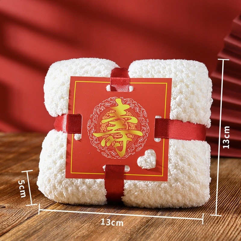 新款 方塊毛巾小熊伴手禮毛巾結婚慶寬絲帶喜鋪喜糖滿月生日回禮-規格圖5