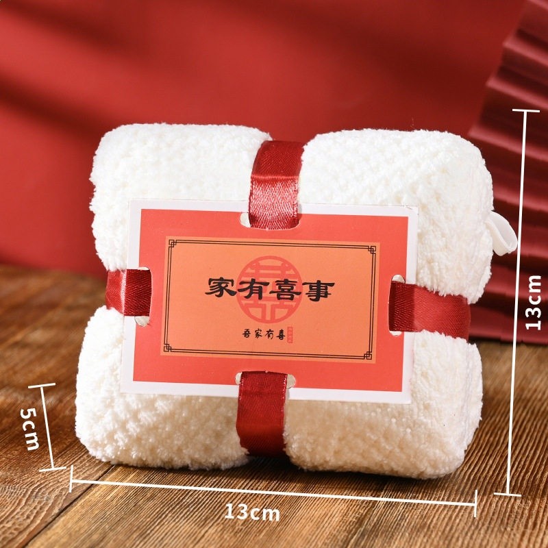 新款 方塊毛巾小熊伴手禮毛巾結婚慶寬絲帶喜鋪喜糖滿月生日回禮-規格圖5