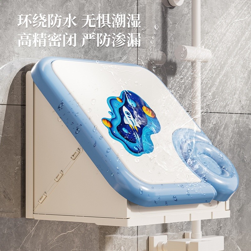 浴室摺疊壁掛櫃髒衣服收納多功能家用衛生間收納神器毛巾置物架-細節圖3