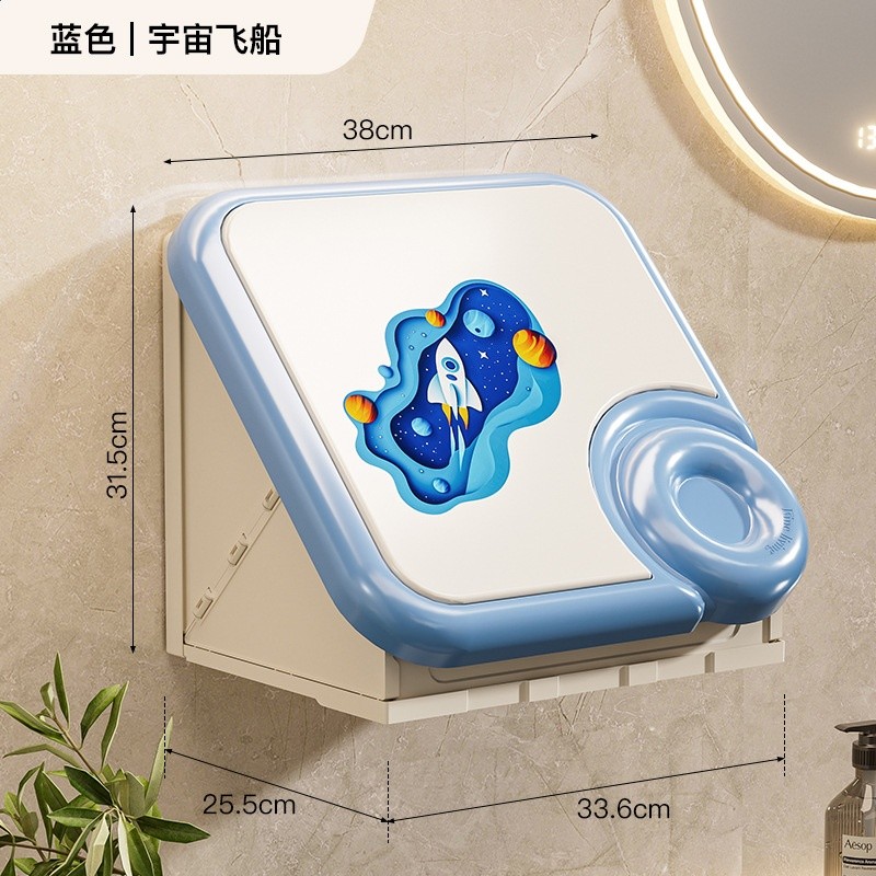 浴室摺疊壁掛櫃髒衣服收納多功能家用衛生間收納神器毛巾置物架-規格圖5