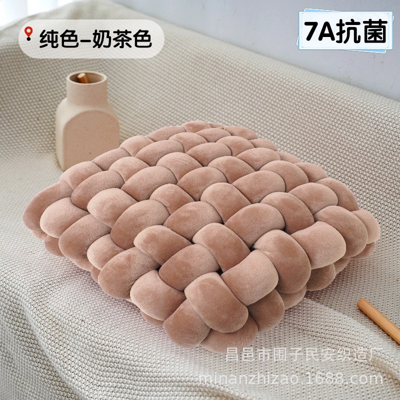 麻花編織坐墊榻榻米懶人沙發抱枕靠墊地上蒲團座墊屁股墊可拆洗-規格圖5