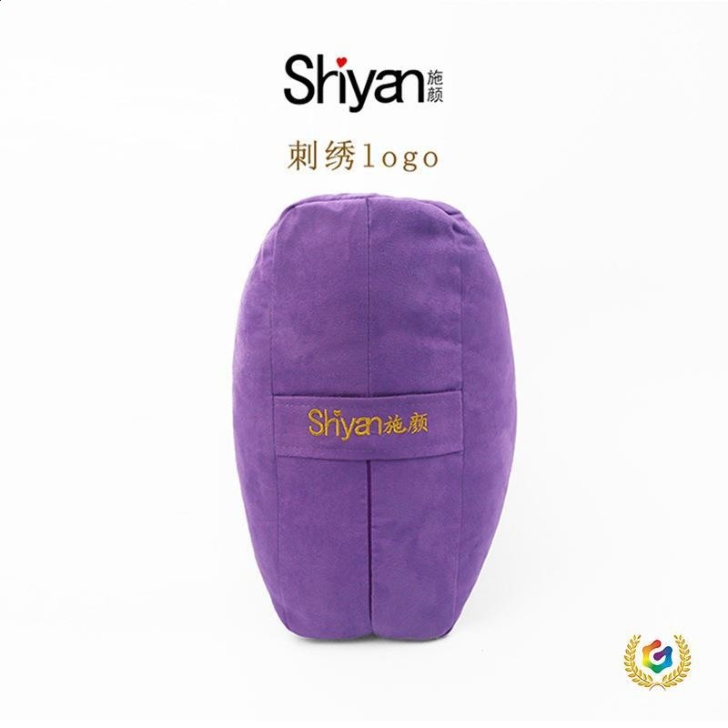 ✅瑜伽抱枕抱枕圓形橢圓形抱枕鹿皮絨輔助抱枕 可做LOGO-細節圖3