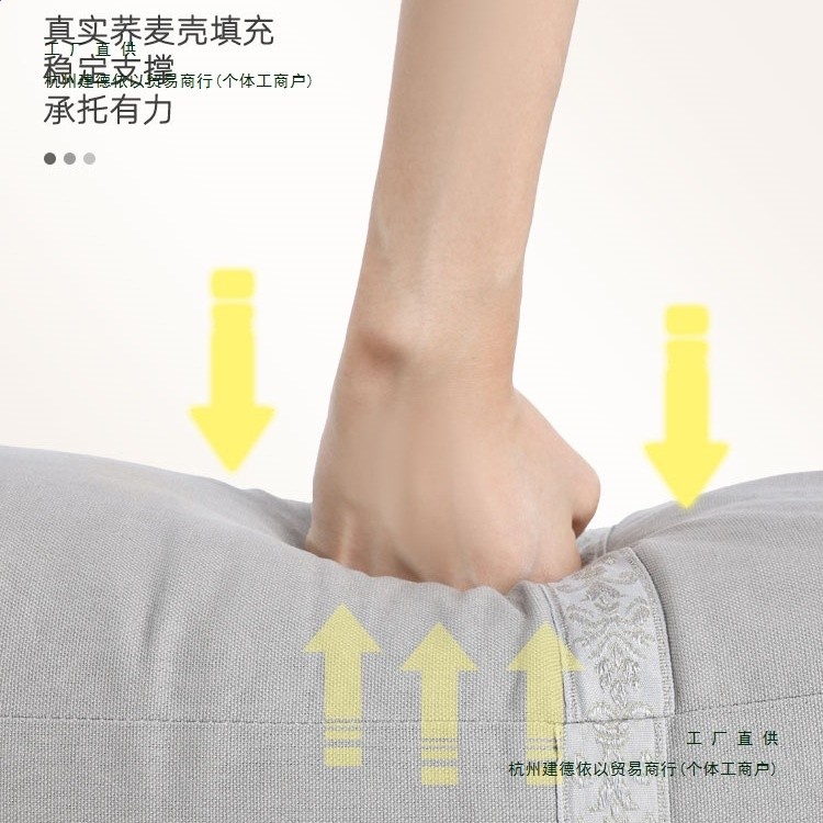 瑜伽抱枕陰瑜伽肩倒立枕圓柱枕頭孕婦艾揚格輔具訓練蕎麥瑜珈枕-細節圖3