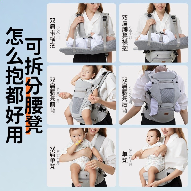 嬰兒揹帶多功能兩用揹帶新生兒抱枕批發小月寶寶跨境亞馬遜寶寶防-細節圖4