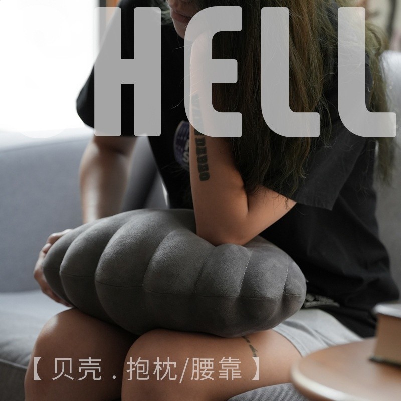 開了bbdd新款創意貝殼記憶棉汽車抱枕護腰車載車用座椅腰枕靠墊-細節圖3