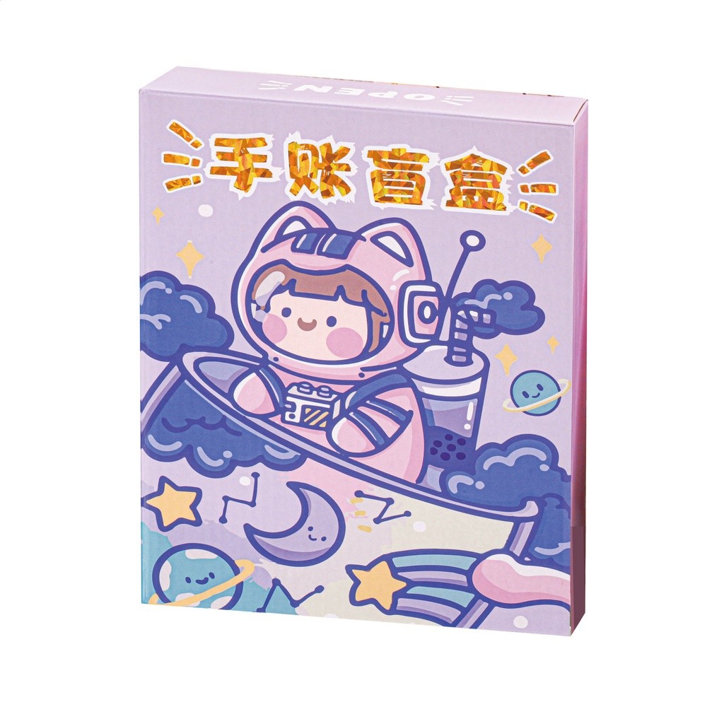 RetroStory創意盲盒diy拼貼素材紙裝飾打底膠帶便籤手賬造景貼紙-細節圖5