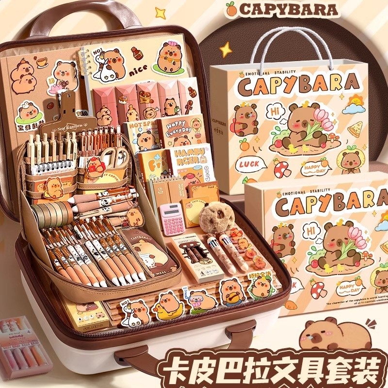 卡皮巴拉文具套裝開學大禮包一年級新生入學準備禮盒兒童盲盒禮品-細節圖2