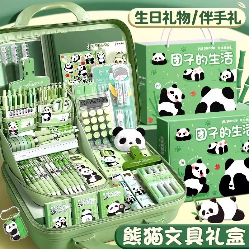 熊貓文具禮盒套裝開學季大節禮包盲盒小學生女孩聖誕節生日禮物-細節圖2
